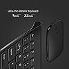 seenda Wireless Keyboard and Mouse, Ultra Compact Rechargeable Small Keyboard and Mouse Combo with USB Receiver Low…