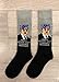 Balanced Co. Prison Mike Dress Socks Michael Scott Funny Socks Crazy Socks Casual Cotton Crew Socks (Black/Gray)