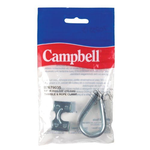 Campbell Clamp, 1/4"3/8", Rope, Thimble, Bagged (B7679035