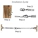 Joddge Stainless Steel Lights Kit, String Light Suspension Kit, Outdoor Light Guide Wire, Includ 110 FT 304 Stainless Steel Wire Rope Cable, Turnbuckle and Hooks