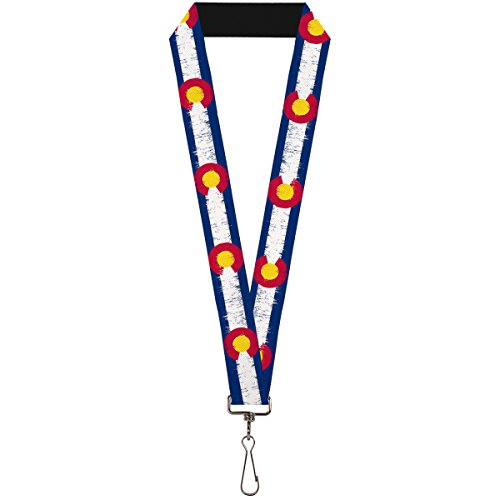 Buckle-Down Lanyard - Colorado Flags2 Repeat Weathered