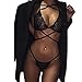 Women's Lingerie,Neartime Underwear Sheer Lace Frenum Strap Hot Bra Top Bustier Set (XL)