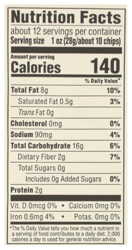365 BY WHOLE FOODS MARKET, ORGANIC WHITE CORN TORTILLA CHIPS THIN AND CRISPY, 12 OUNCE