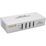 KVM Switch HDMI 4 Port with Cable Kit and HDCP Support 1080p Resolution for Windows /XP/Vista Linux and Mac