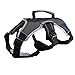 Peak Pooch - No-Pull Dog Harness - Padded, Mesh Fabric Dog Vest with Reflective Trim, Lifting Handles and Buckle Straps - Black Dog Harness - L
