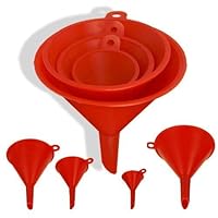 1 X 4-Size Plastic Funnel Set for Liquids Dry Goods