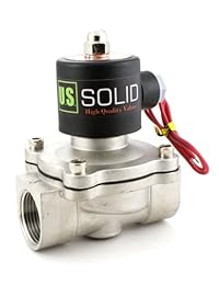 1" Acero Inoxidable Eléctrico Válvula Solenoide 110 VAC normalmente cerrado Aire Agua