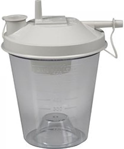 Collection Jar Disposable Suction Canister 800cc with FloaterTop (Case of 12)