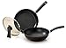 Happycall 5 Layer Diamond Nonstick Pan and Wok 3-piece Set, 11inch, PFOA-Free, Cookware Set, Dark Brown