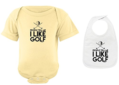 Funny Baby Gifts People Tell Me I Like Golf Banana Bodysuit White Bib Bundle 12 Months