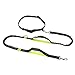 MangGou Elastic Hands Free Dog Leash, Reflective Stitching and Extendable Dual Bungees with Dual Control Handles for Small, Medium and Large dogs Running, Walking, Hiking Leash