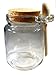 1ct. Premium 8oz Reusable Chefs Glass Spice / Salt Jar with Wooden Spoon