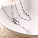 BeeSpring Simple Necklaces Silver Color Long Chain Pendant Necklaces