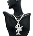 The Wraith Shangri-La Pendant with 6mm 36" Silver Plated Cuban Link Chain Necklace OP136S
