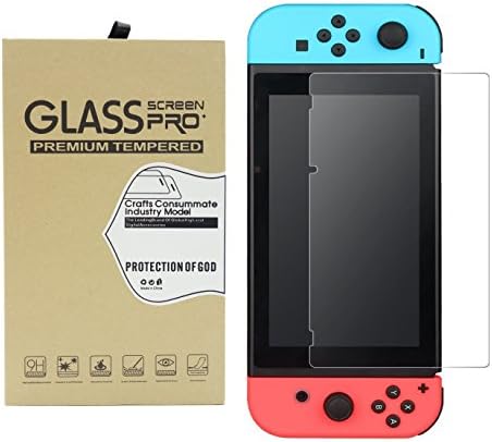 Nintendo Switch Screen Protector,Accfun Nintendo Switch Tempered Glass for Nintendo Switch 2017, 9H, 0.3mm, 2.5D Round Edge, Explosion proof, Anti-Scratch, Anti-Bubble, Anti-fingerprint