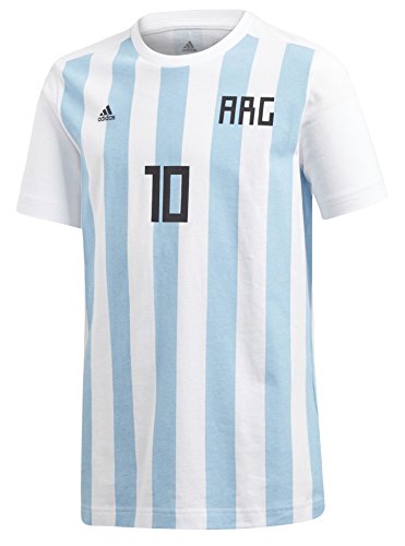 Adidas world cup soccer argentina youth boys messi tee, large, wh…