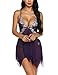 klier Kiler Women Plus Size Chemise Sexy Nightie Lace Lingerie Sets Purple
