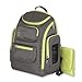 Jeep Perfect Pockets Baby Diaper Bag Backpack - Small Bag with 12 Roomy Pockets for The Ultimate Organizer - Includes Wipe Holder and Wipeable Changing Pad - Grey and Green