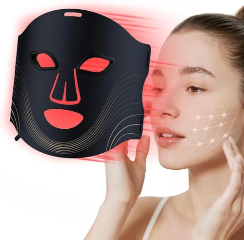 Medical-Grade LED Facial Mask, 7-Color Photon Therapy for Wrinkles & Collagen Boost, FDA-Cleared Anti-Aging Device for Face, Pain-Free Skin Rejuvenation for All Skin Types, Rechargeable & Comfortable