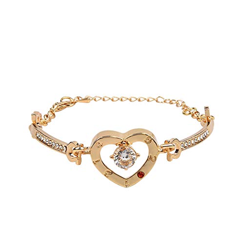 Wowpower Women Crystal Bracelet Bridal Love Bangle Fashion Adjustable Hand Chain Wedding Valentine's - //medicalbooks.filipinodoctors.org