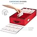 ZOBER Underbed Christmas Ornament Storage Box (Red, Storage Box)