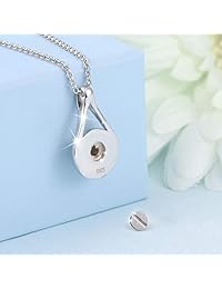 CO 925 Sterling Silver Cremation Memorial Jewelry Teardrop Urn Ring Necklace for Ashes for Women