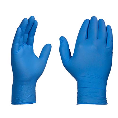 X3 Industrial Blue Nitrile Gloves, Box of 200, 3 Mil, Size Large, Latex