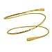 OCTCHOCO Minimalist Gold Metal Coil Upper Arm Cuff Open Arm Bracelet Armlet Armband Bangle for Women Dia 3.7