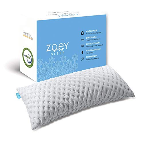 Zoey Sleep Shredded Memory Foam Luxury King Size Pillow Fully