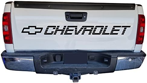 Matte Gold Chevrolet Decal for Chevy Trucks Tailgate or Windshield Sticker (Black)