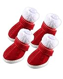 Red Dog Santa Boots (Set of 4) by Midlee (X-Small)