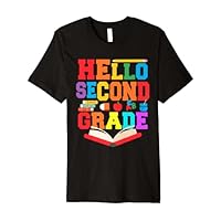 Hello Second 2nd Grade Teacher First Day Of School Premium T-Shirt
