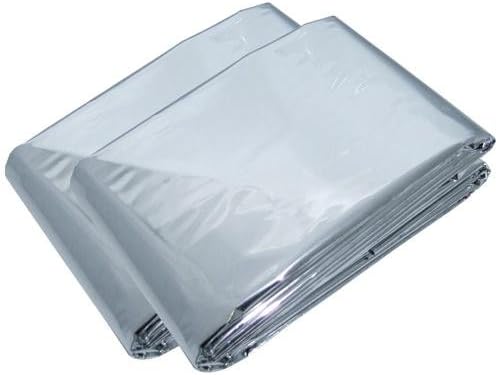 2 x FOIL BLANKET EMERGENCY SURVIVAL BLANKETS Large 1.6 x 2.1metres