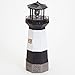 Bits and Pieces - Solar Lighthouse Outdoor Sculpture - Garden Décor and Lighting - Hand Painted Durable Resin - Illuminate Your Patio, Yard or Poolside with This Decorative Solar Light Statue