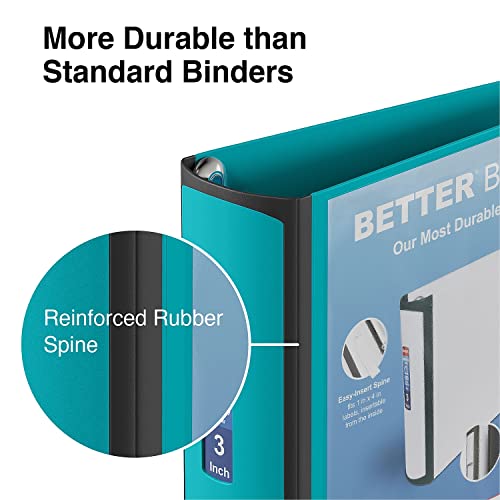 STAPLES 3 Inch BetterView Binder with DRings (Teal) Pricepulse