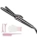 Curling Iron 1 Inch Hair Curling Iron Wand Ceramic Tourmaline Coating Curling Wand Instant Heat up to 250°F- 410°F (5 Heat Settings,Dual Voltage,Include Heat Resistant Glove)
