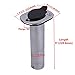 2Pcs Boat Stainless Steel Fishing Rod Holder Flush Mount 90 Degree with PVC Cap,Inner Tube and Gasket for Marine Boat Yacht