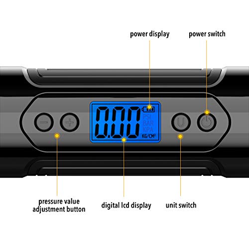 Portable Air Compressor Tire Inflator for Car Tires, Beaspire Car Tire Air Pump for Inflatables with Gauge 3000mAh 12V AC DC Lithium Battery 150PSI for Car Bicycle Tires and Other Inflatables