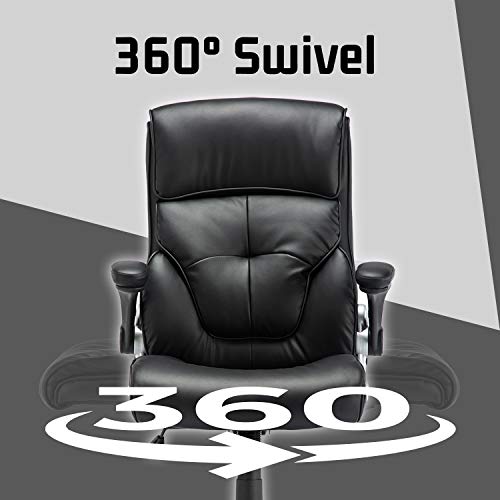 KERMS High Back Executive Home Office Chair, PU Leather Ergonomic