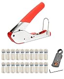 YXGOOD Rotary Adjustable RG6 RG59 RG58 F BNC RCA Compression Tool Coax Cable Stripper Compression Connectors