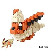 LNO Anime Pokemon Flareon Nano Block Diamond Mini Building Toys Pocket Monster