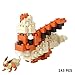 LNO Anime Pokemon Flareon Nano Block Diamond Mini Building Toys Pocket Monster