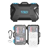 VKO Memory Card Case,Memory Card Holder,SD Card Case,SD Card Holder,CF Card Case,CF Card Holder,SDHC SDXC Micro SD Card Case Holder Protector Organizer Box with Carabiner for 4 CF/8 SD/12 MSD Cards