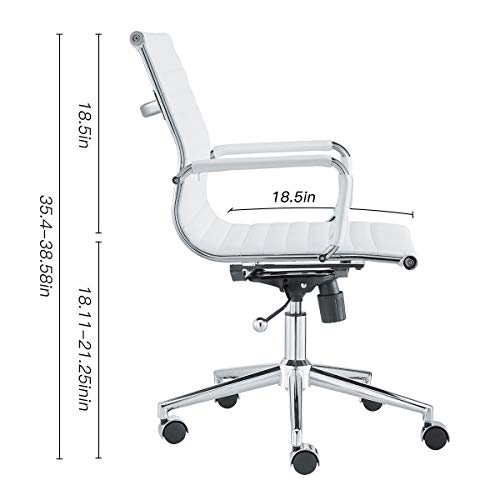 Office Chairs Computer Desk Guest PU Leather Chair 300+lb Weight