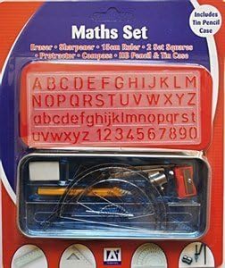 Maths Set including Tin Pencil Case