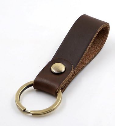 Inseparable Small Loops Genuine Leather Clip on Belt Keyring Keychain Key Chain Ring Keyrings for Gentleman - Senday