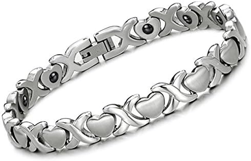 Titanium Stainless Steel Magnetic Bangle Bracelet Health Care Energetic Anti-fatigue Anti-radiation with a Gift Box Best Gift!