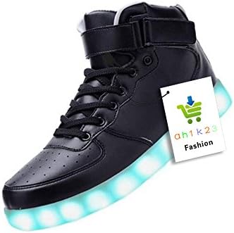 Hot Women High Top USB Charging LED Shoes Flashing Sneakers