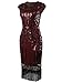 Vijiv 1920s Vintage Inspired Sequin Embellished Fringe Long Gatsby Flapper Dress