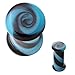 BodyJ4You Glass Saddle Plugs Kit Swirl Spiral Set 4G-14mm (8 Pieces)